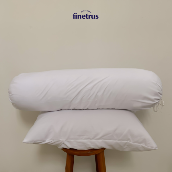 Finetrus - Sarung Bantal Guling Polos White