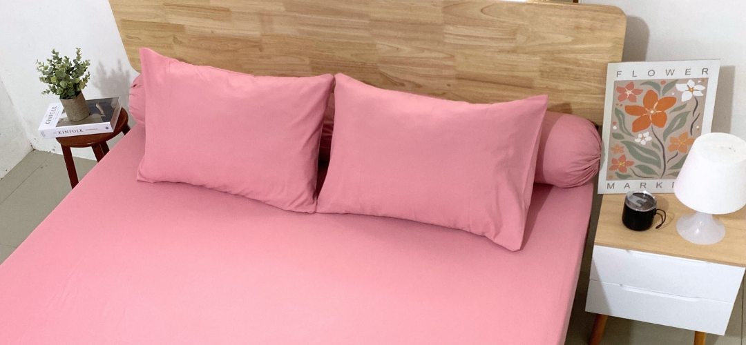 Finetrus - Sprei Queen Polos Dusty Pink