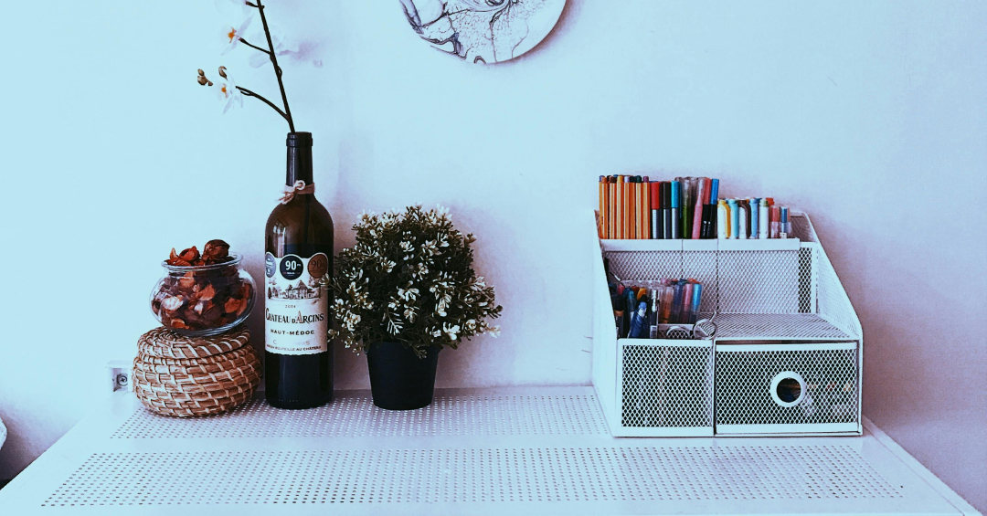 Plant Stem with Flower on Bottle